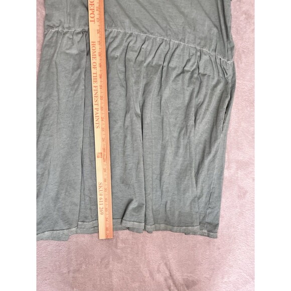 Peruvian Connection Sage Green Pima Knit Playa Shirt Dress Pockets Size XL - Picture 5 of 11